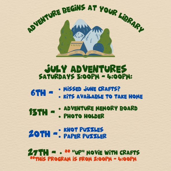 Adventure Crafts at Angelo West Branch