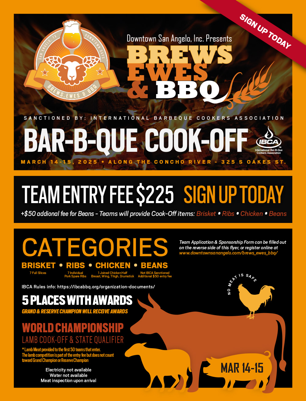 Main Brews, Ewes, & BBQ Flyer